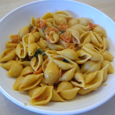 Cherry Tomato and Cream Conchiglie